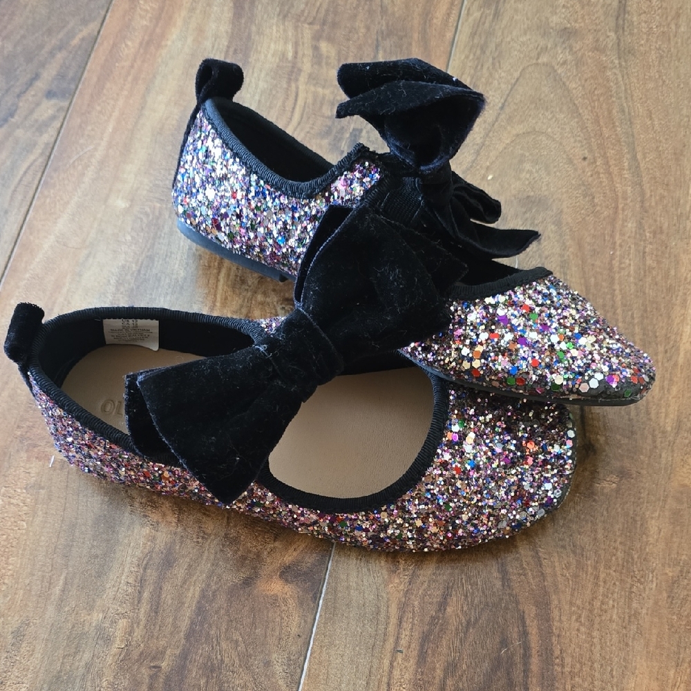 Glittery Kids Shoes with Bow